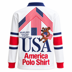 USA 2026 travel polo shirt back with USA graphic