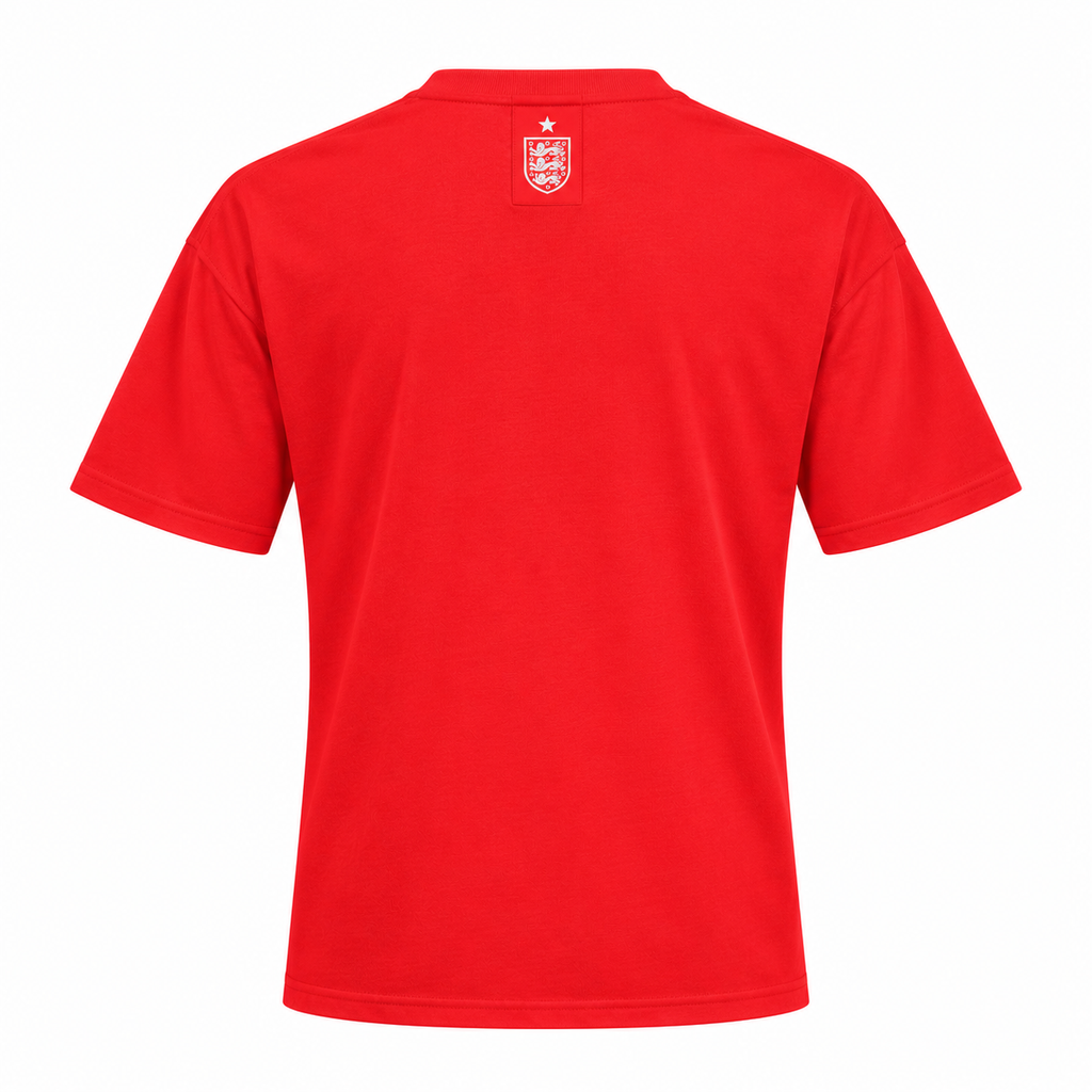 England 2026 red travel shirt back view