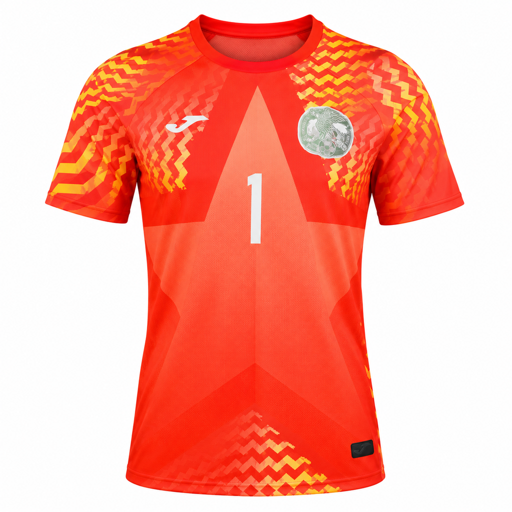 Australia 2026 orange goalkeeper shirt front with number 1