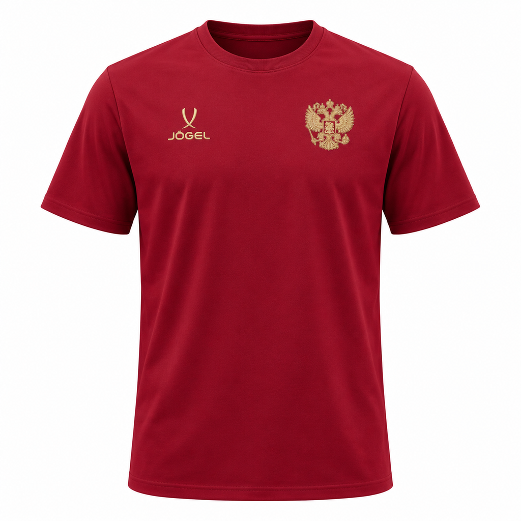 Russia 2026 dark red training shirt front
