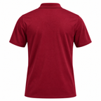 USA 2026 red travel polo shirt back view