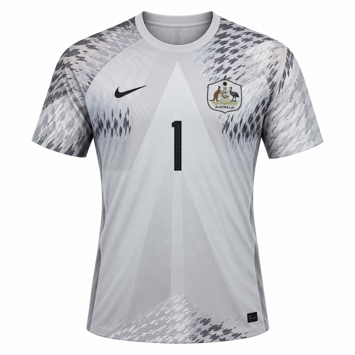 Australia 2026 grey goalkeeper shirt front with number 1