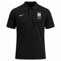 South Korea 2026 travel polo shirt front in black