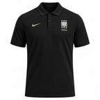 South Korea 2026 travel polo shirt front in black