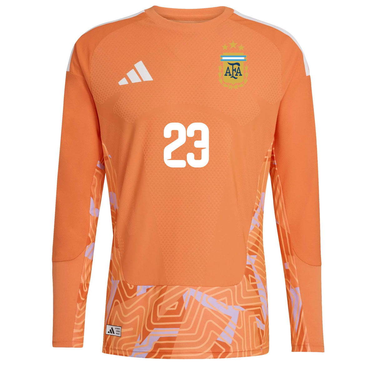 Argentina 2026-27 orange goalkeeper shirt front with number 23