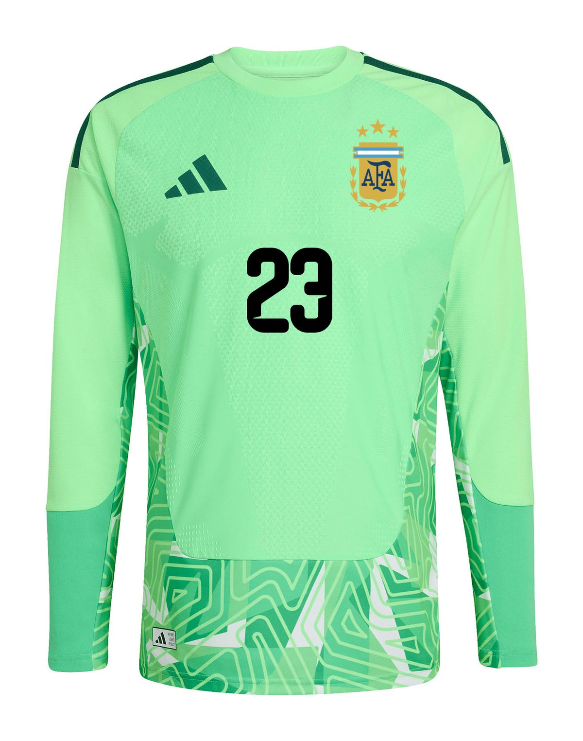 Argentina 2026-27 mint goalkeeper shirt front with number 23