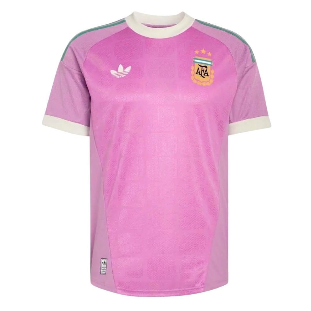 Argentina 2026-27 pink goalkeeper shirt front with white collar