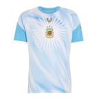 Argentina 2026-27 pre-match shirt front with sky blue sunburst