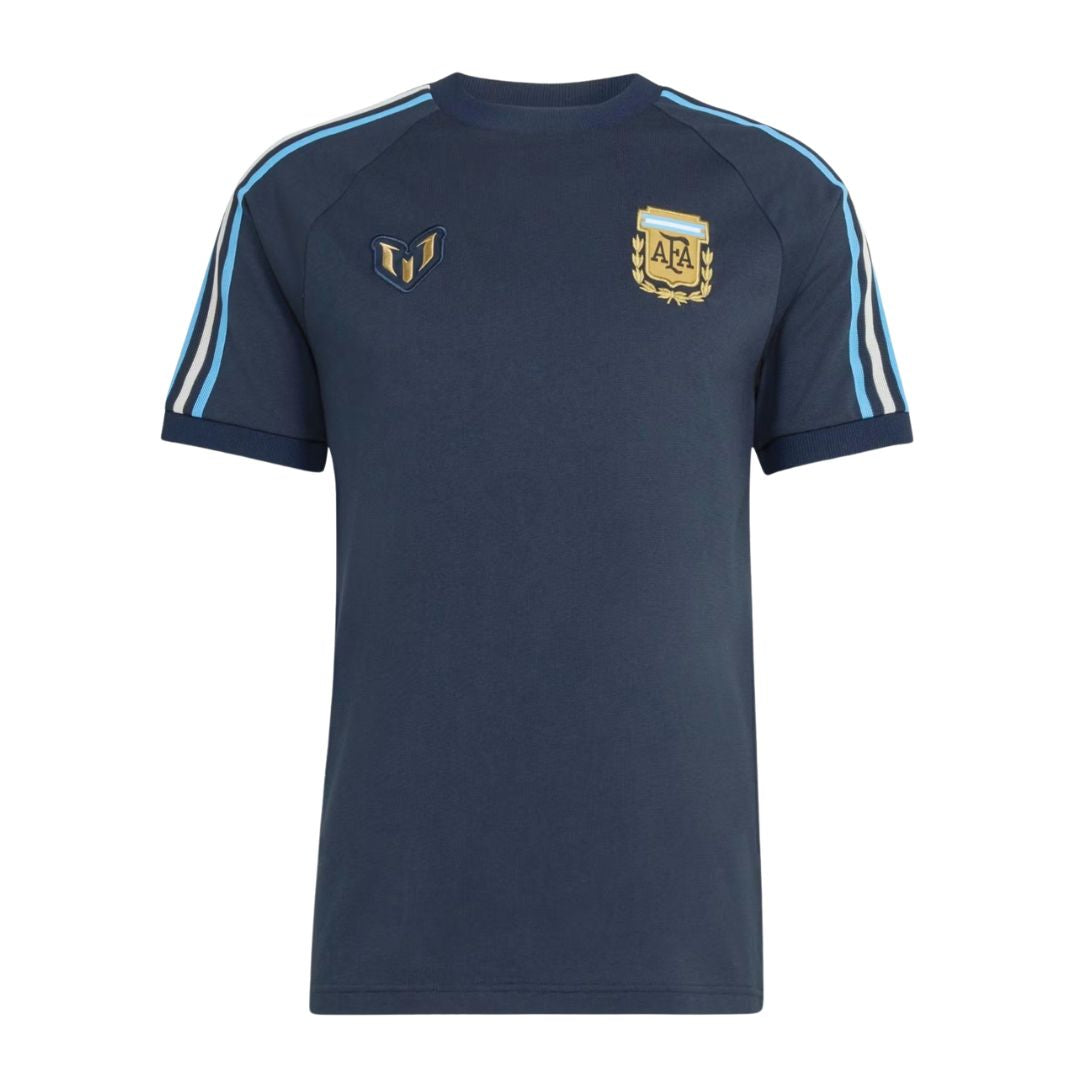 Argentina 2026-27 navy travel shirt front with gold crest