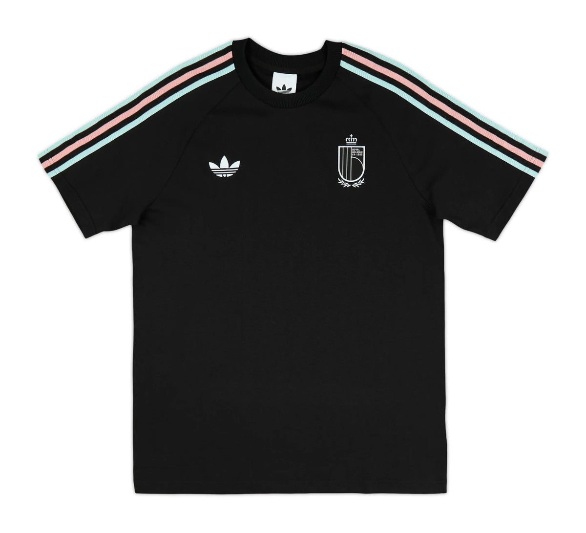 Belgium 2026 black retro travel shirt front with shoulder tape
