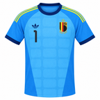 Belgium 2026 blue goalkeeper shirt front with number 1