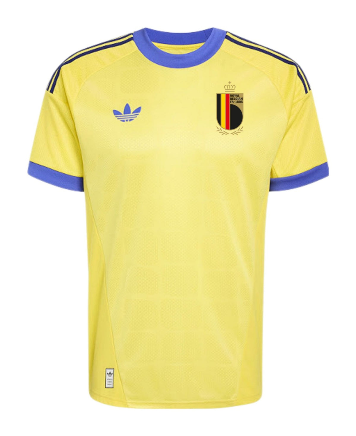 Belgium 2026 yellow retro goalkeeper shirt front with purple collar
