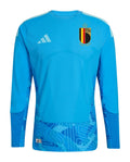 Belgium 2026 blue long sleeve goalkeeper shirt front