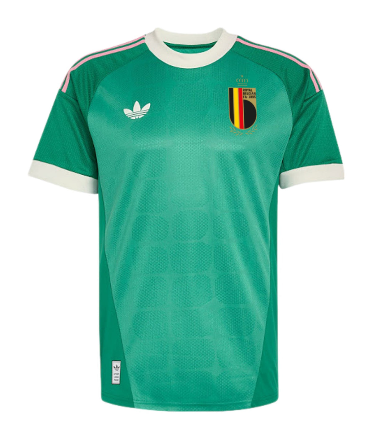 Belgium 2026 green retro goalkeeper shirt front with cream collar