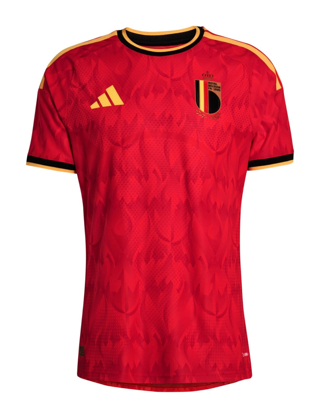 Belgium 2026 home shirt front, red with black collar