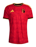 Belgium 2026 home shirt front, red with black collar