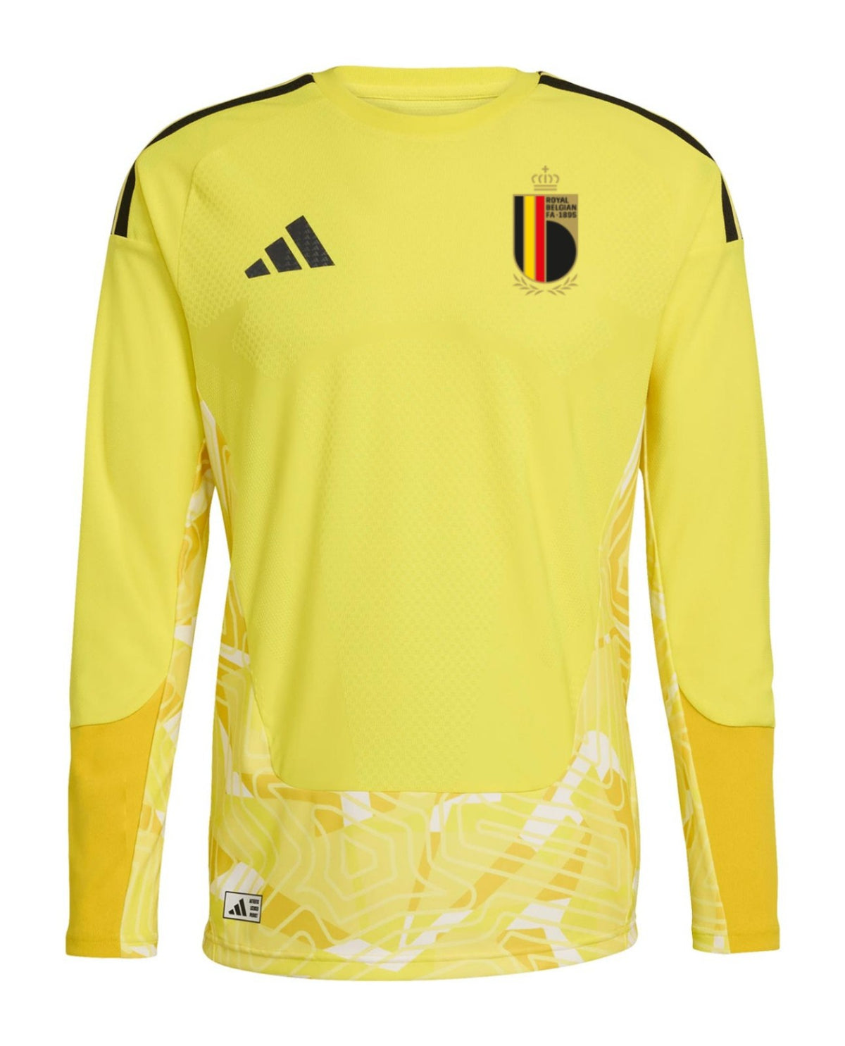 Belgium 2026 yellow long sleeve goalkeeper shirt front