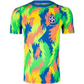 Brazil 2025 pre-match shirt front with multicolour brush print