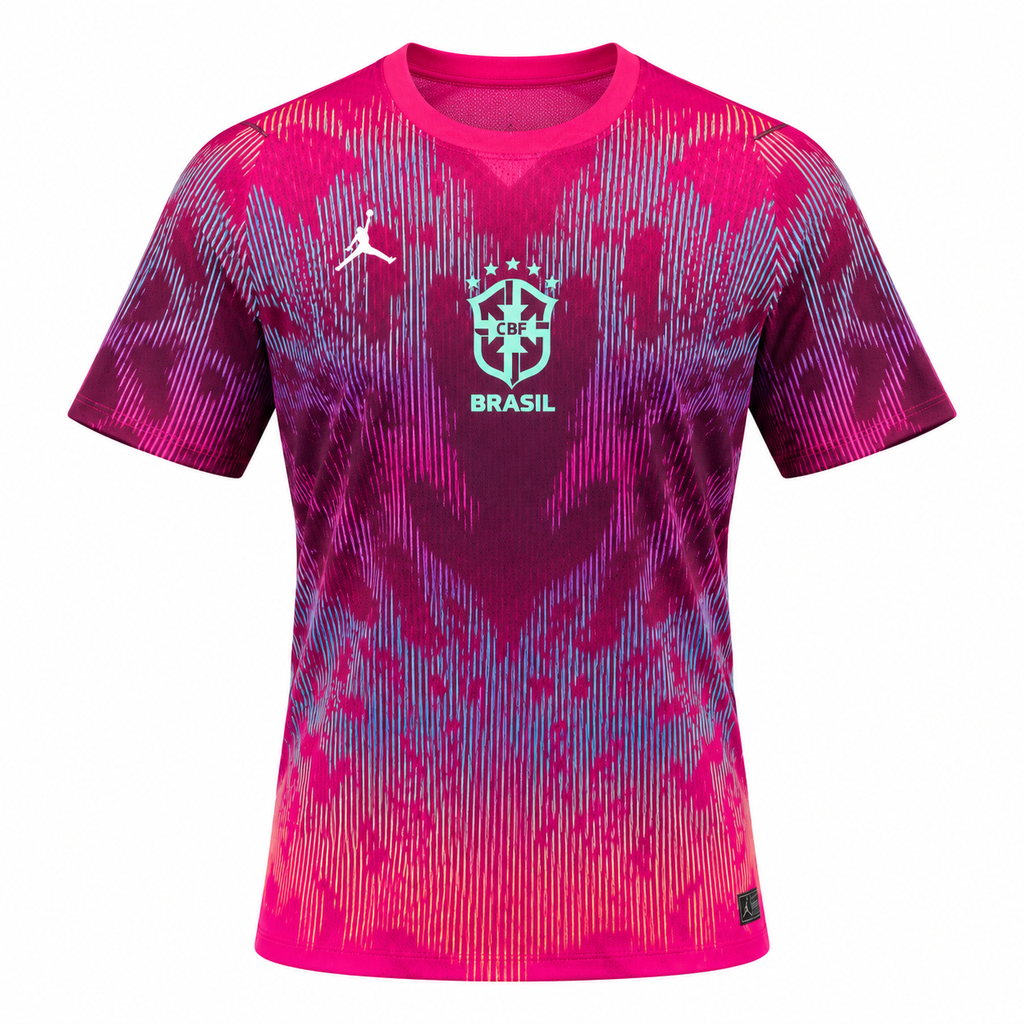 Brazil 2026 pink goalkeeper shirt front