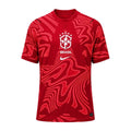 Brazil 2026 red goalkeeper shirt front with swirl print