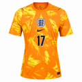 England 2026 orange goalkeeper shirt front with number 17