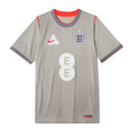England 2026 pre-match shirt front, grey with EE sponsor