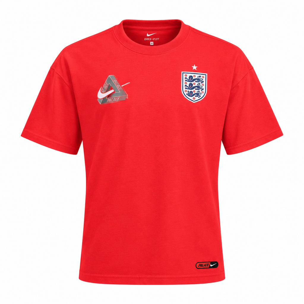 England 2026 red travel shirt front with crest