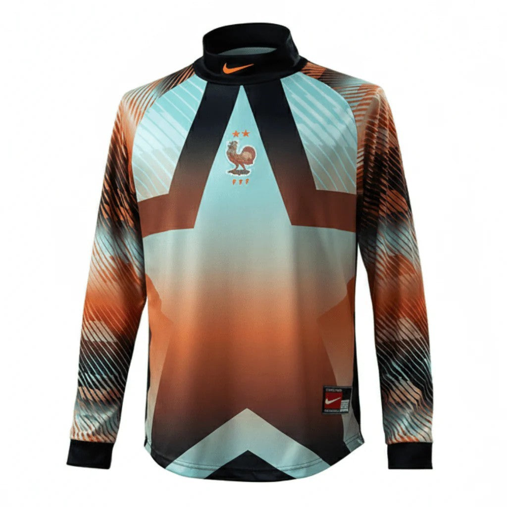 France 2026 long sleeve goalkeeper shirt front with teal and orange gradient