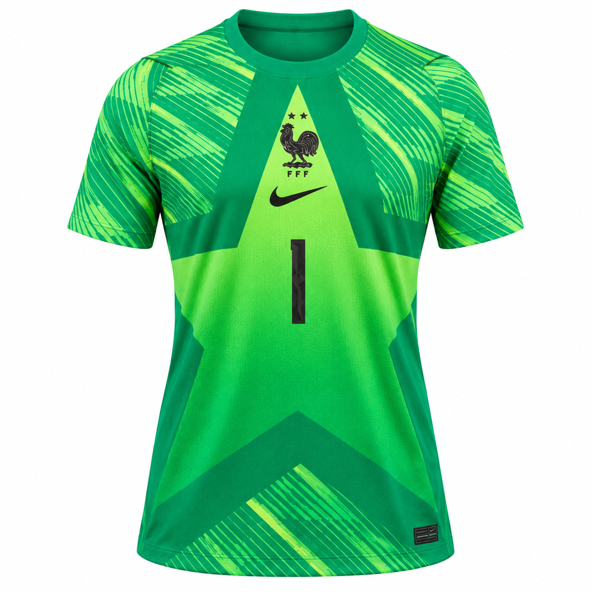 France 2026 green goalkeeper shirt front with number 1