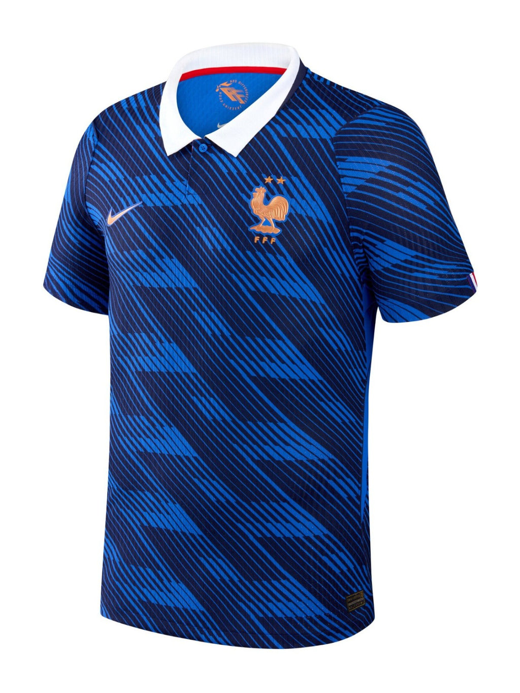France 2026 home shirt front, royal blue with white polo collar