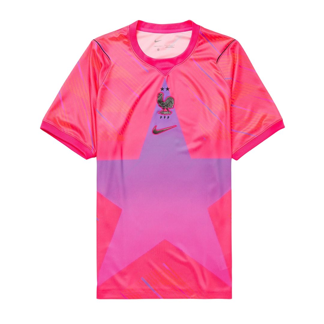 France 2026 pink goalkeeper shirt front with star graphic