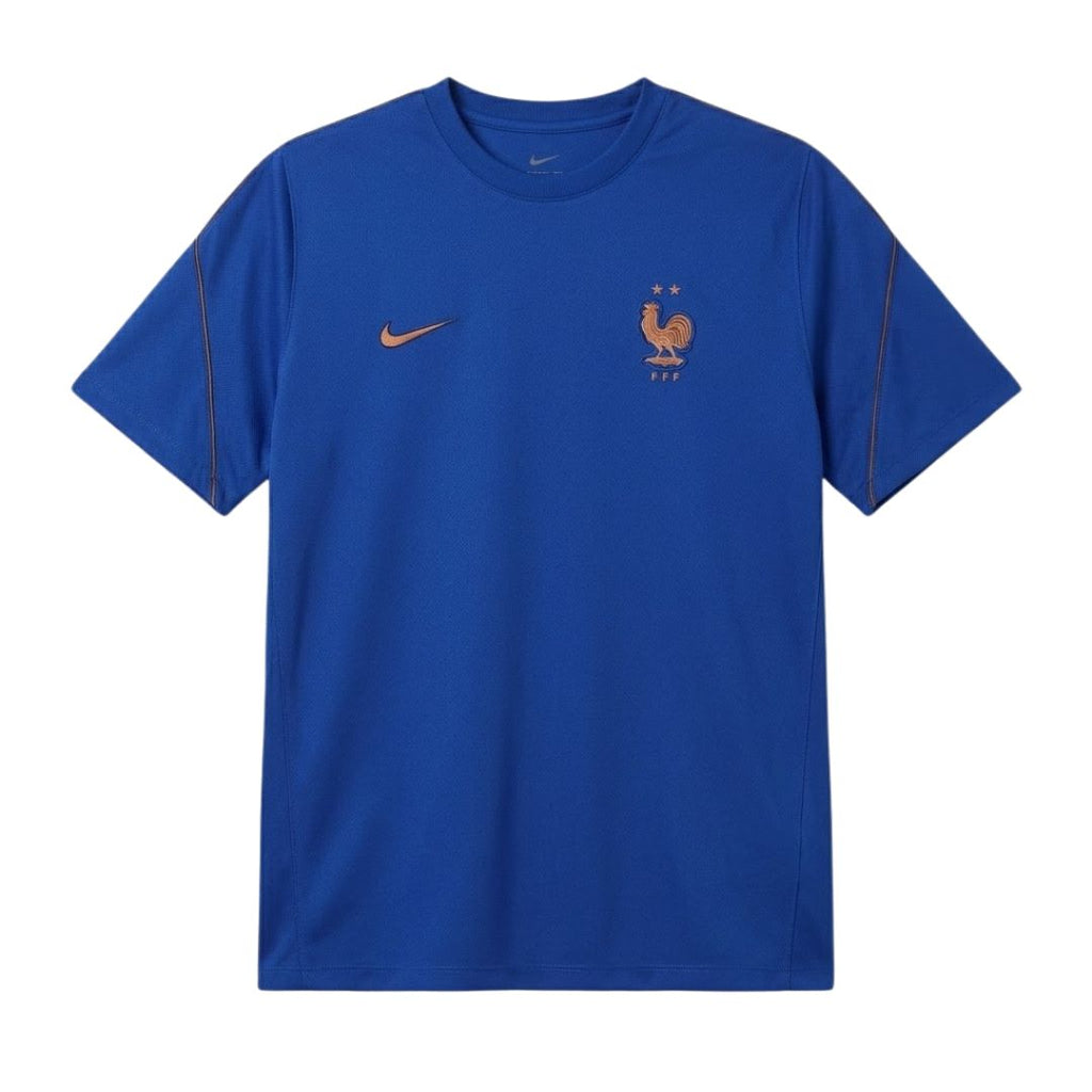 France 2026 training shirt front, plain royal blue