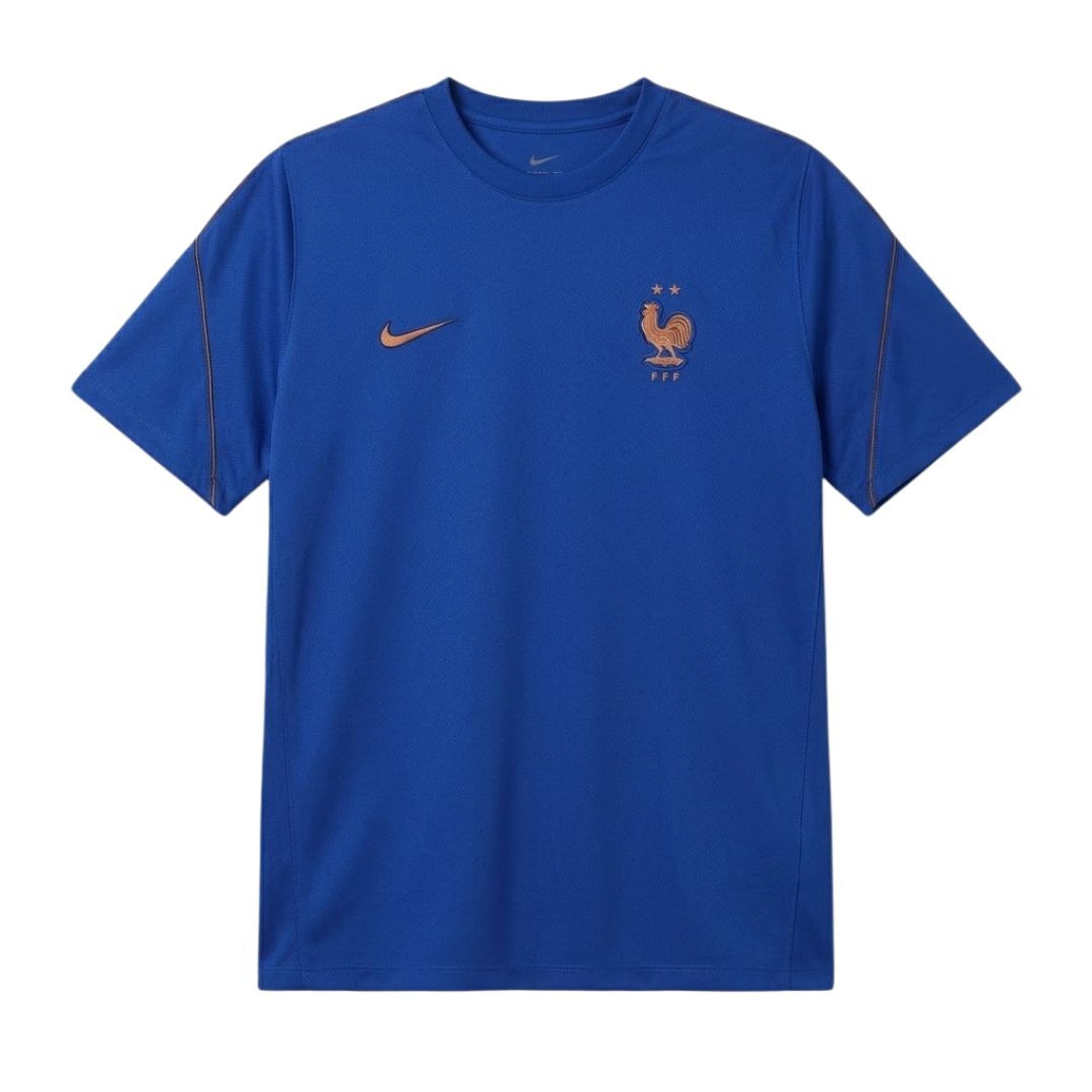 France 2026 training shirt front, plain royal blue