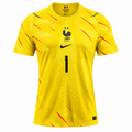 France 2026 yellow goalkeeper shirt front with number 1