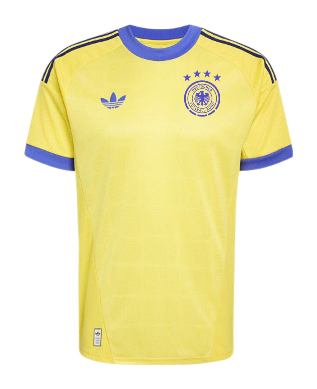 Germany 2026 yellow retro goalkeeper shirt front with purple collar