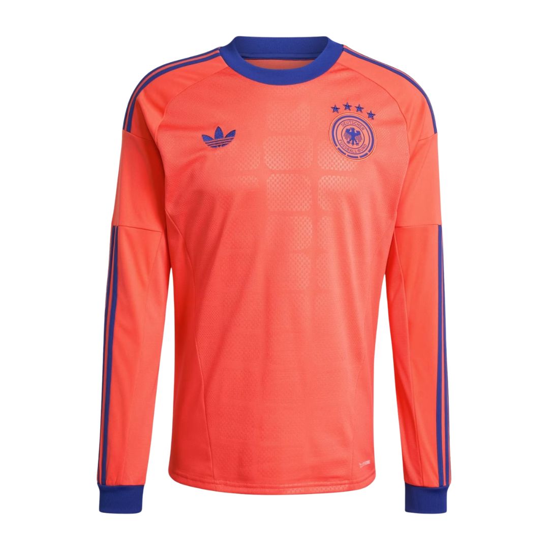 Germany 2026 orange long sleeve goalkeeper shirt front