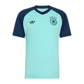 Germany 2026 pre-match away shirt front, mint with navy sleeves