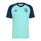 Germany 2026 pre-match away shirt front, mint with navy sleeves