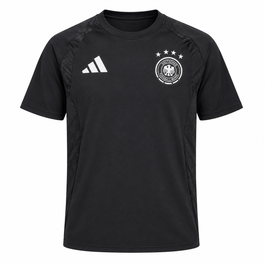 Germany 2026 black travel shirt front with crest