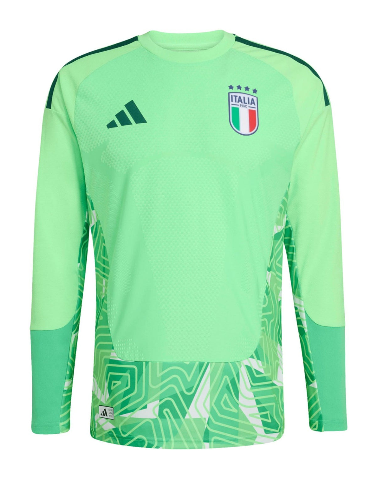 Italy 2026 green long sleeve goalkeeper jersey front