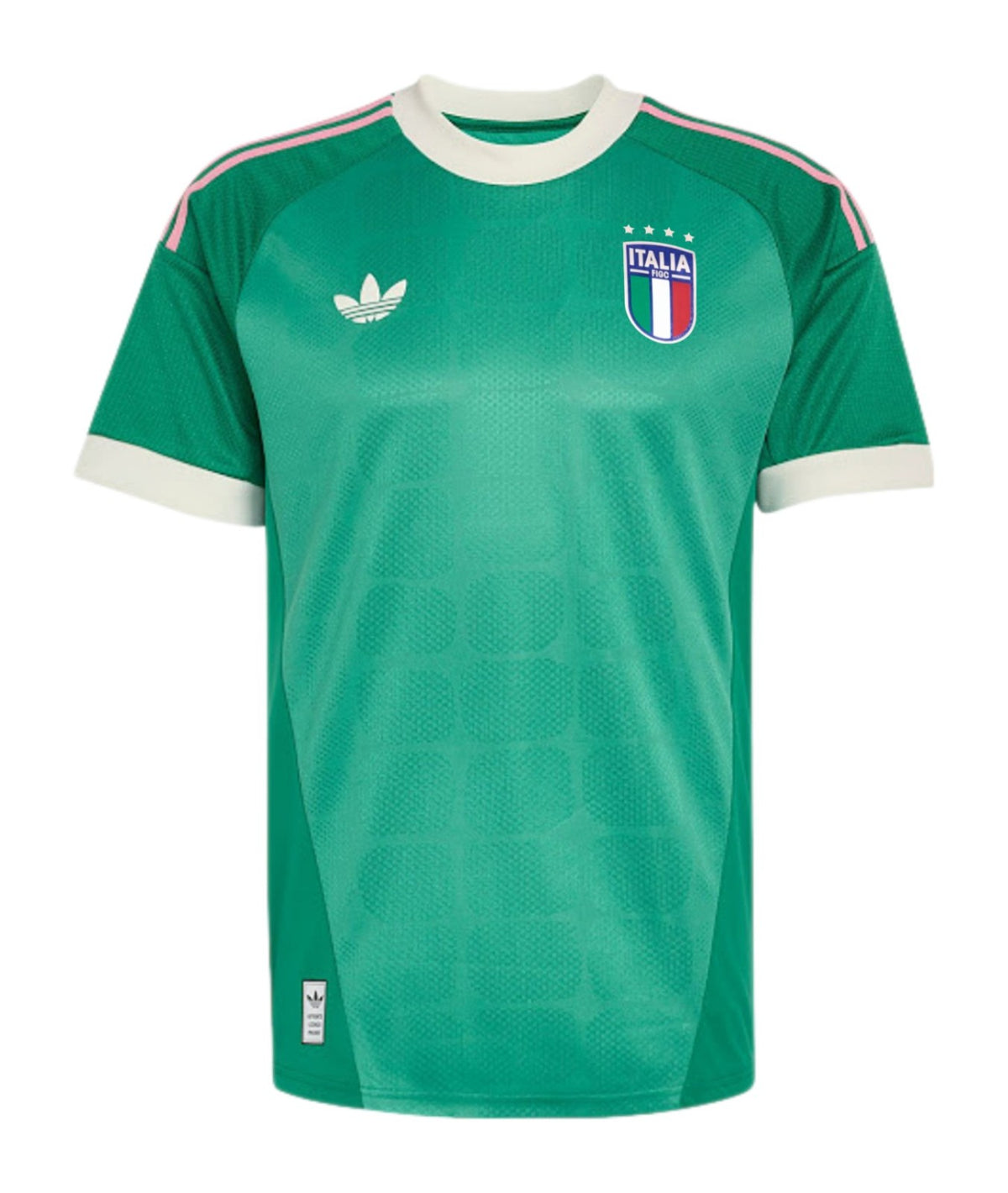 Italy 2026 green goalkeeper shirt front with cream trim