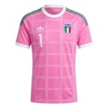 Italy 2026 pink goalkeeper shirt front with number 1