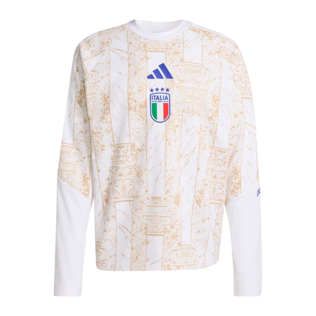 Italy 2026 pre-match home sweatshirt front in cream