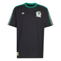 Mexico 2026 black travel shirt front with green stripes