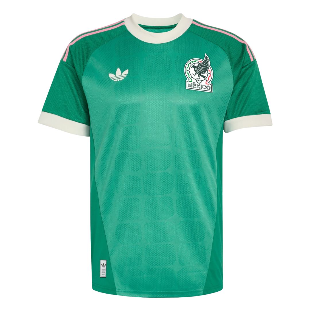 Mexico 2026 green goalkeeper jersey front with cream trim