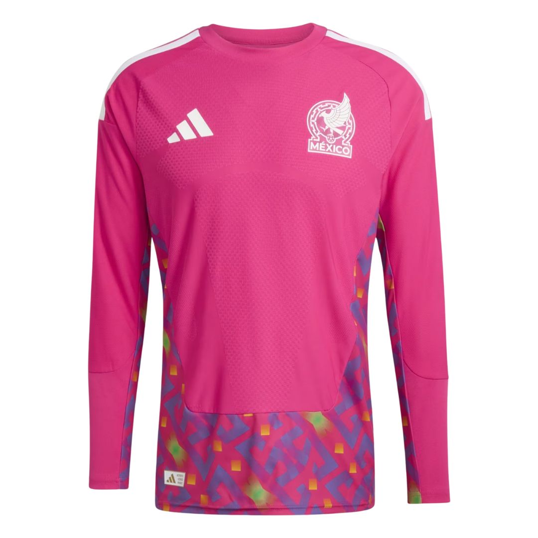 Mexico 2026 pink long sleeve goalkeeper shirt front