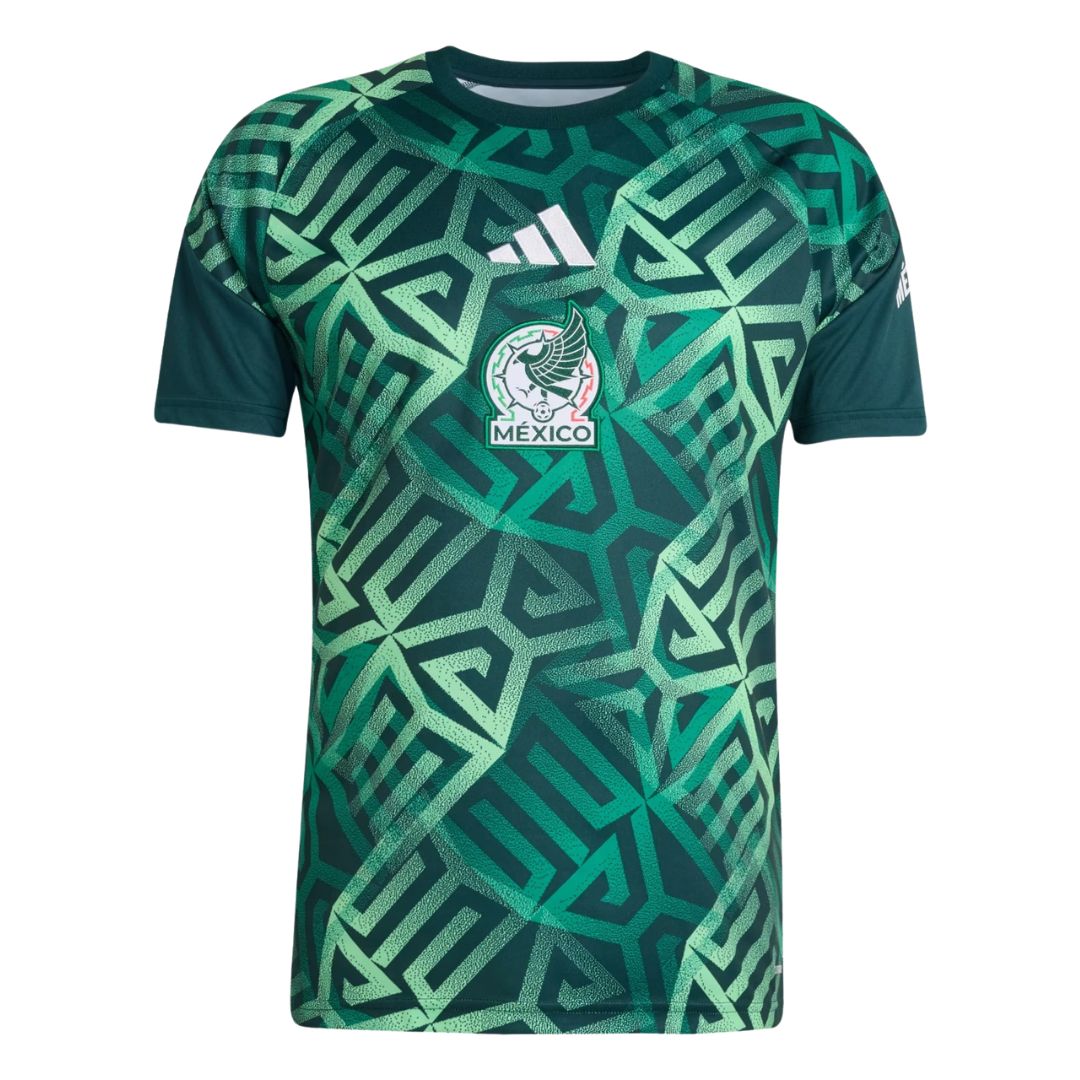 Mexico 2026 pre-match home shirt front with green print