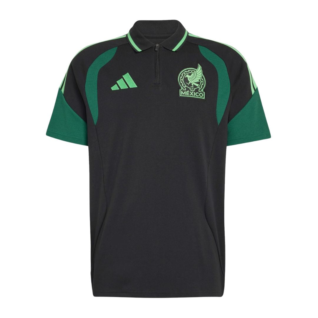 Mexico 2026 black travel polo jersey front