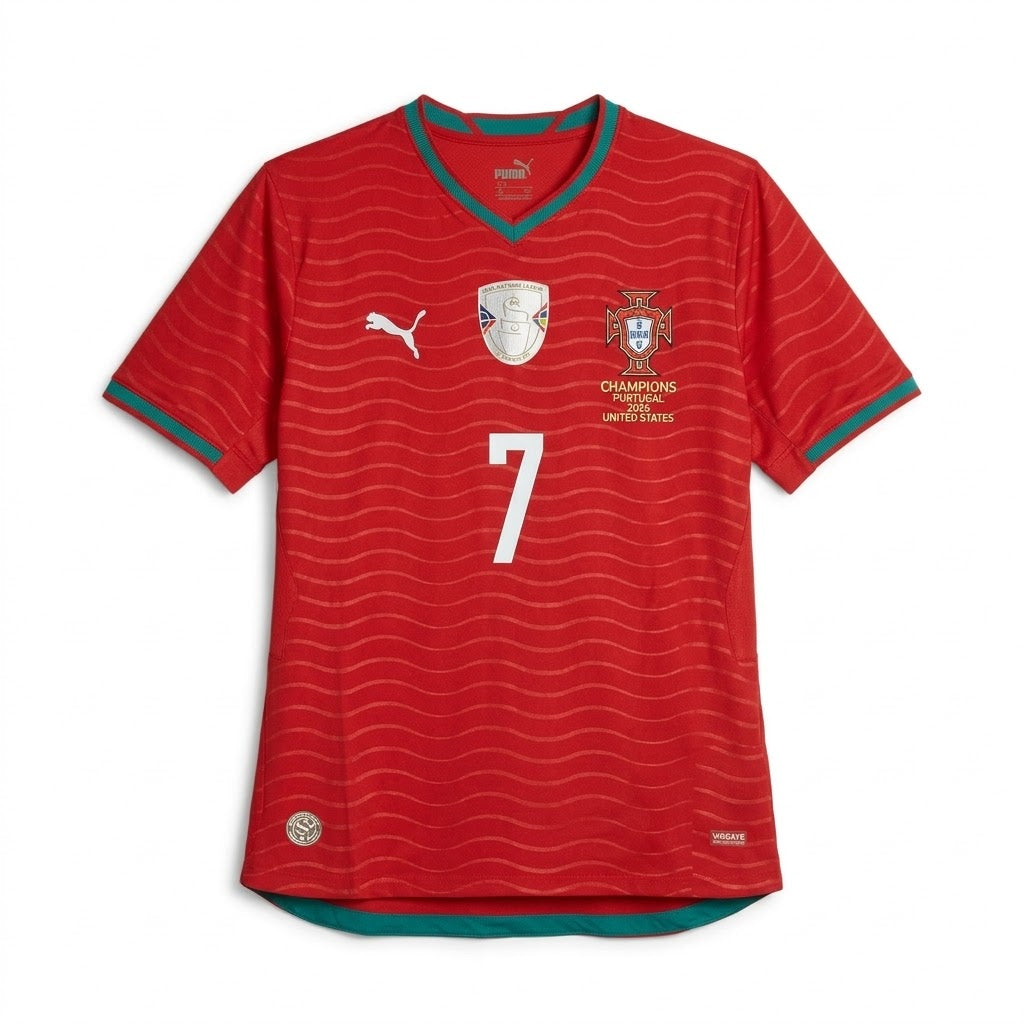 Portugal 2026-27 home shirt front, red with number 7