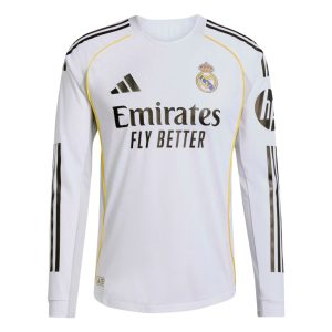 Real Madrid 2025-26 Long Sleeve Home Shirt